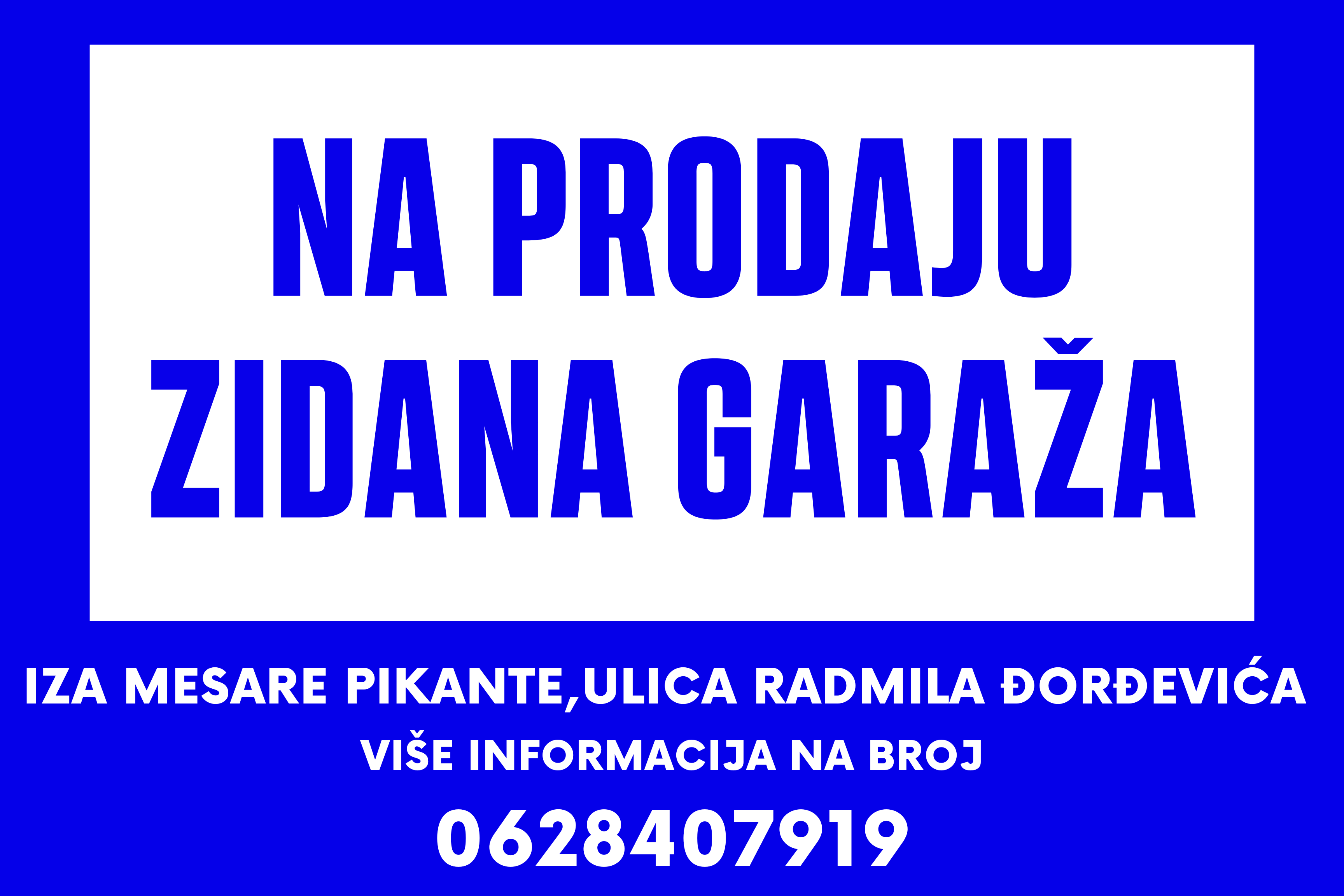Prodajem zidanu garažu