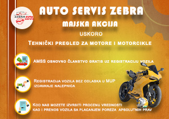 Akcija u Maju 2025 – Auto Servis Zebra Knjaževac – OGLASI KNJAŽEVAC