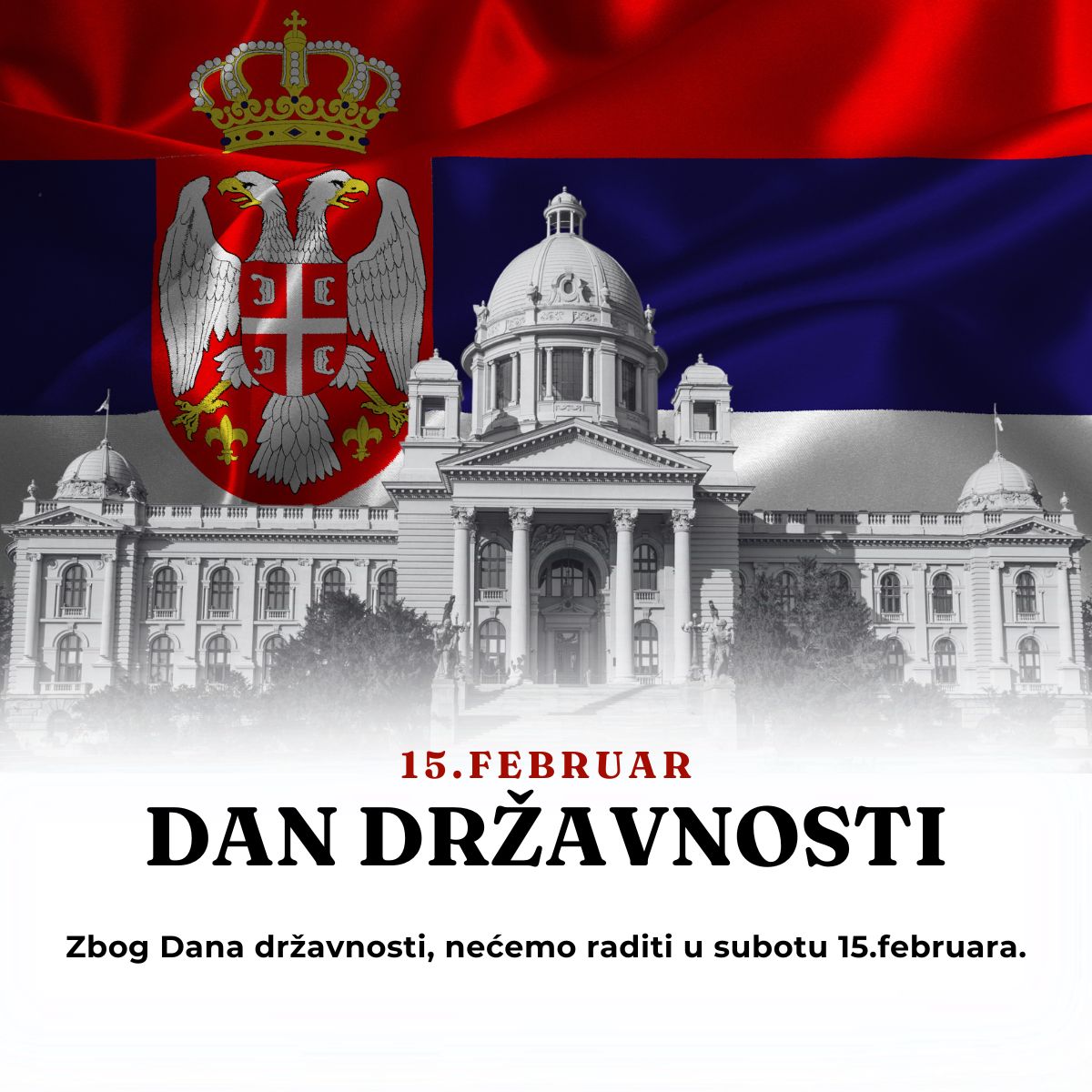 Radno vreme kompanije KIT Commerce – Dan državnosti 2025 – OGLASI PANTELEJ