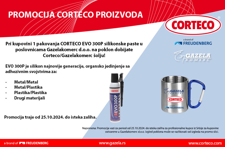 PROMOCIJA CORTECO PROIZVODA! – Gazelakomerc d.o.o. – OGLASI POŽAREVAC