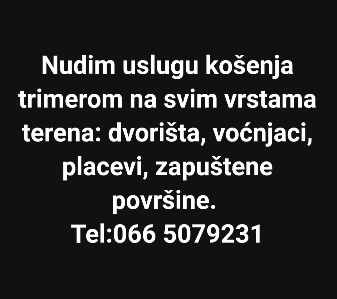 Usluge košenja trimerom
